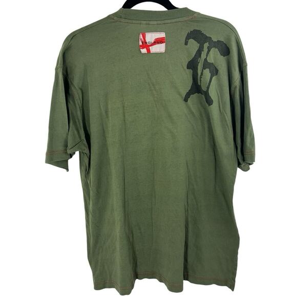 2006 England UK World Cup T-Shirt L XL Olive Green Red Soccer Blokecore - Picture 3 of 11